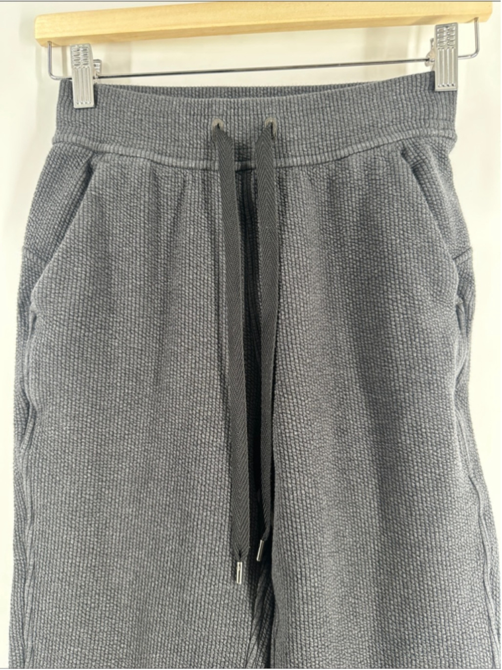 Lululemon Ribbed High-Rise Jogger 25" *7/8 Length heathered black sz 2 - Picture 7 of 10